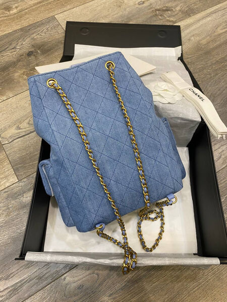 Рюкзак Chanel женский джинса синий 179325-4