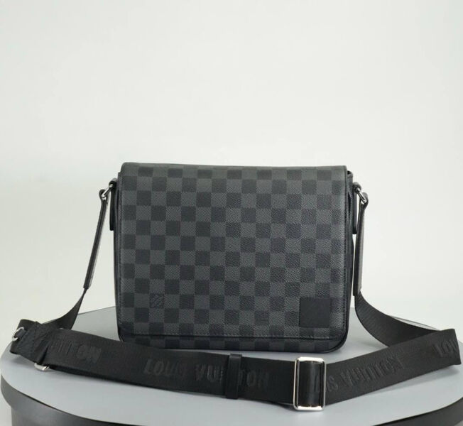 Мужская сумка мессенджер Louis Vuitton мужской кожа графитовый 129943-4