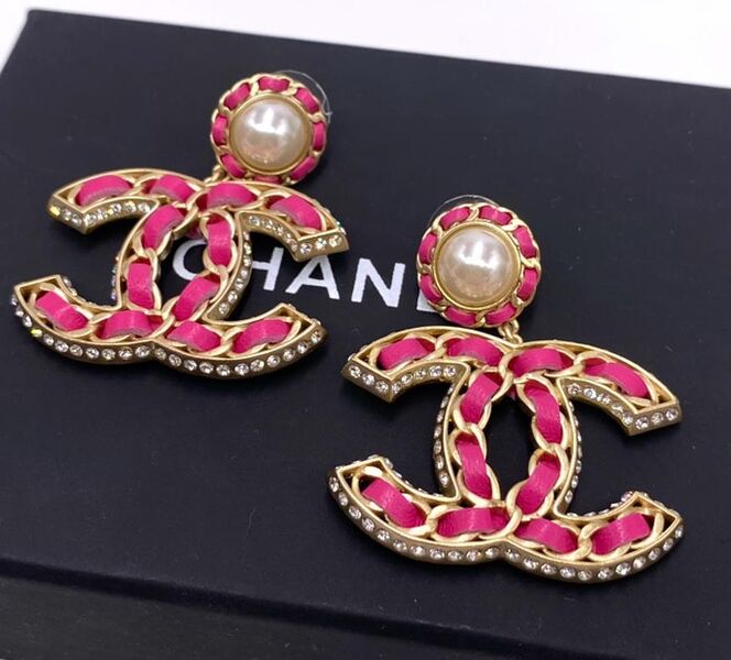 Серьги Chanel красный 70660