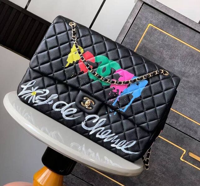 Сумка Chanel женский кожа черный 194568