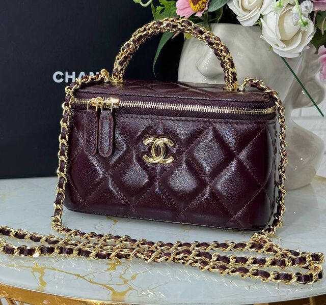 Сумка Chanel женский кожа бордовый 165685