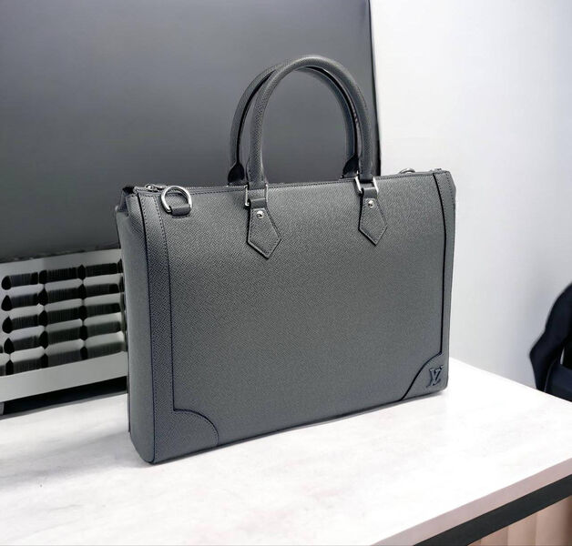 Мужской портфель Louis Vuitton мужской кожа черный 100067-4