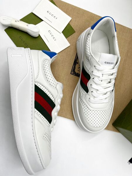 Кеды Gucci женский кожа белый 24869-3
