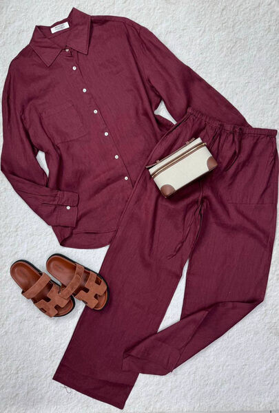 Костюм Brunello Cucinelli женский бордовый 192145