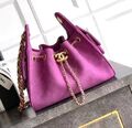 Сумка Chanel женский замша фиолетовый 189426-1