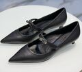 Туфли Hermès женский кожа черный 186258-1
