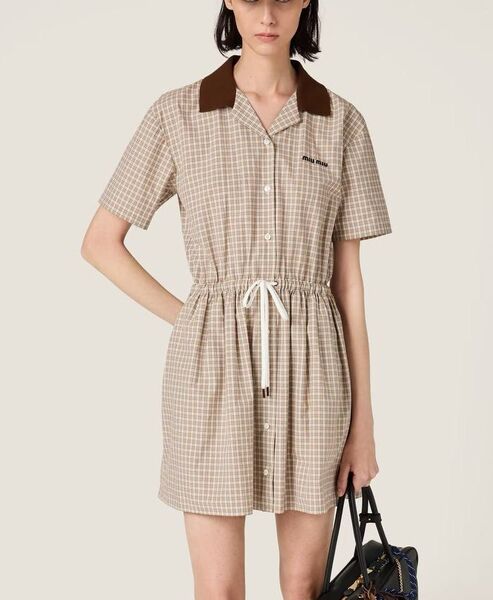 Платье Miu Miu женский бежевый 173847