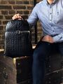 Мужской рюкзак Prada мужской кожа черный 53367-3