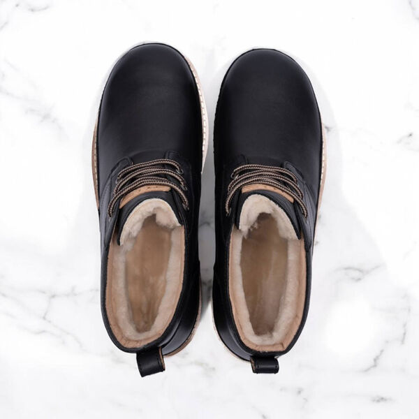 Мужские угги Ugg Mens Neumel мужской кожа черный 163618-2