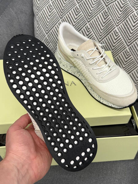 Мужские кроссовки Zegna мужской текстиль белый 192089-5
