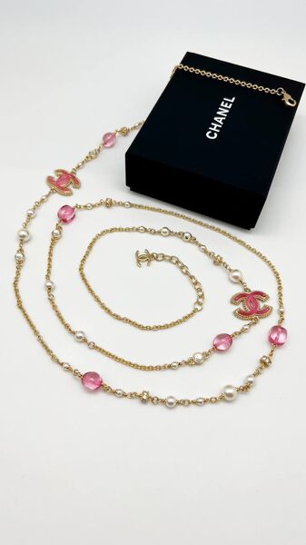 Колье Chanel светло-розовый 176119