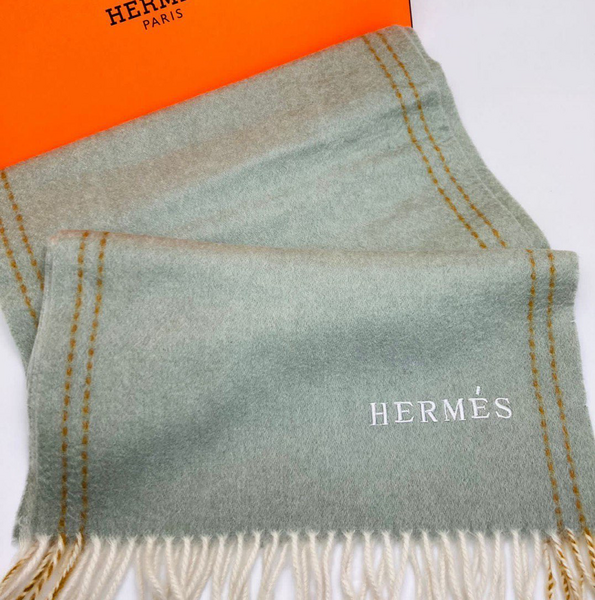 Мужской шарф Hermès мужской графитовый 54207