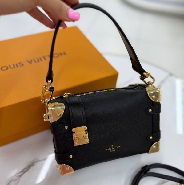 Сумка Louis Vuitton Side Trunk Pm женский кожа черный 190778