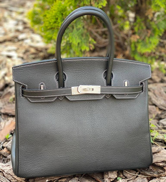 Сумка Hermès Birkin ручная работа женский кожа графитовый 75413