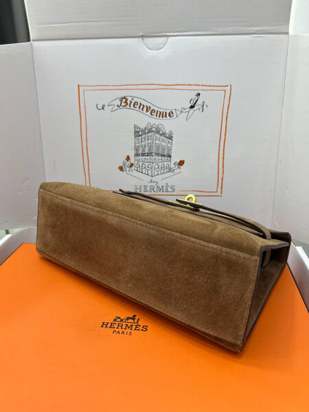 Сумка Hermèskelly Pochette женский замша 155745-6