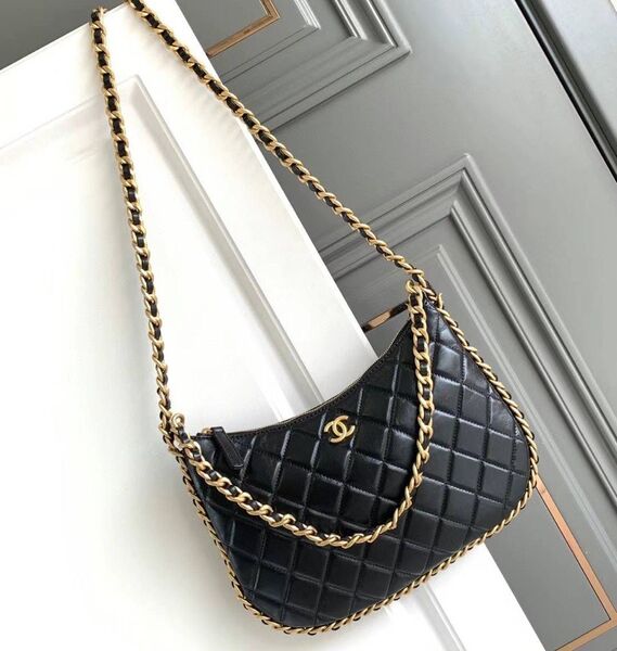 Сумка Chanel женский кожа черный 123255