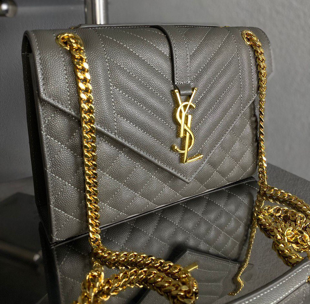 Сумка Saint Laurent женский кожа графитовый 95286