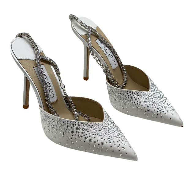 Босоножки Jimmy Choo женский кожа белый 12398