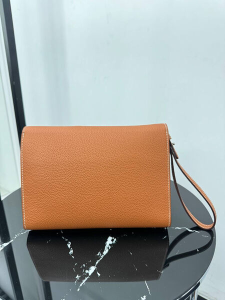 Мужской клатч Hermès мужской кожа бежевый 193868