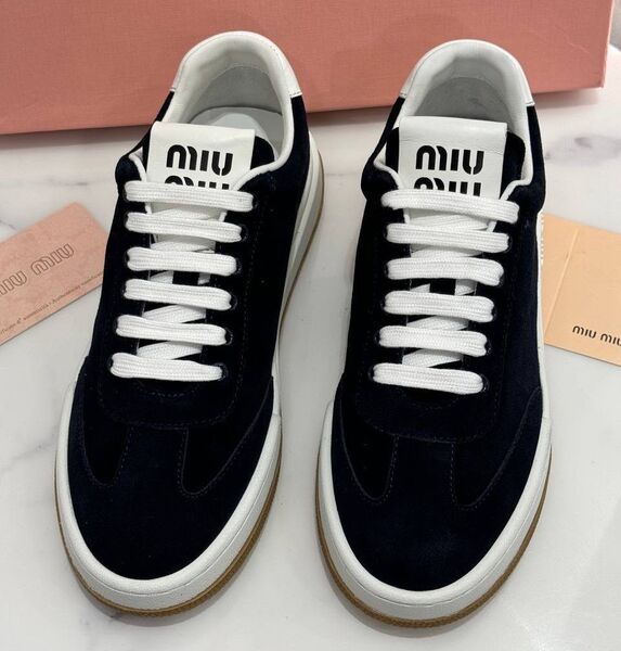 Кеды Miu Miu женский замша черный 146008