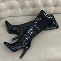 Сапоги Saint Laurent женский кожа черный 130230-2