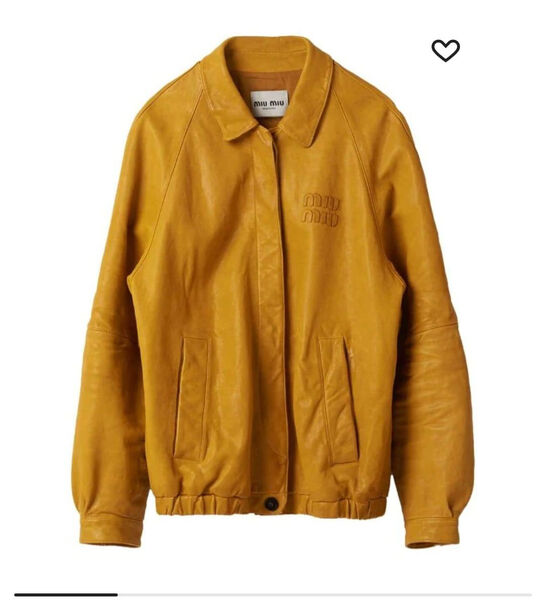 Куртка Miu Miu женский кожа горчичный 145293-2