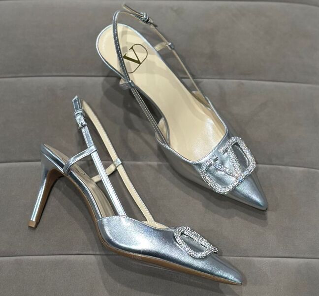 Туфли Valentino женский кожа графитовый 121327