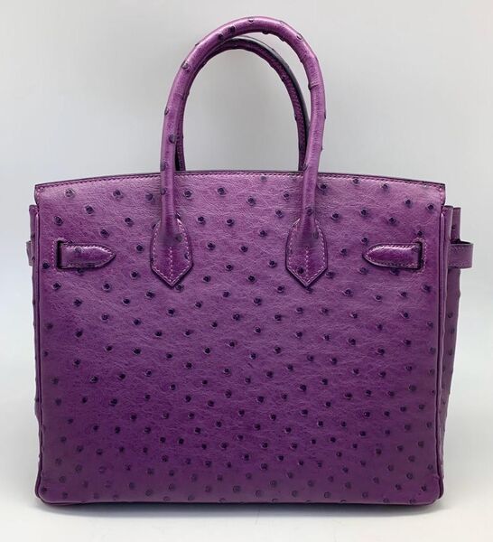Сумка Hermès Birkin 35 ручная работа женский кожа фиолетовый 75376-2