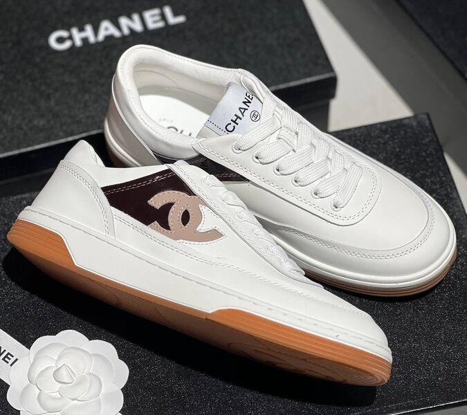 Кеды Chanel женский кожа белый 148008