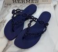 Шлепки Hermès женский синий 191311-1