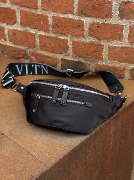 Мужская сумка слинг Valentino мужской нейлон черный 72176-9