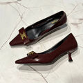 Туфли Celine женский кожа бордовый 146949-6