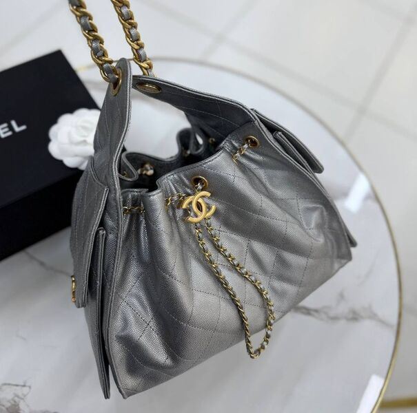 Сумка Chanel Premium женский кожа графитовый 188230