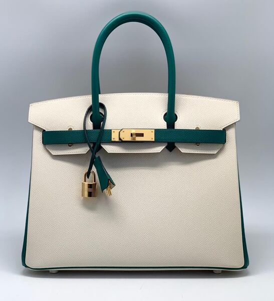Сумка Hermès Birkin 30 ручная работа женский кожа белый 75338