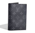 Обложка на паспорт Louis Vuitton мужской кожа черный 149885-1