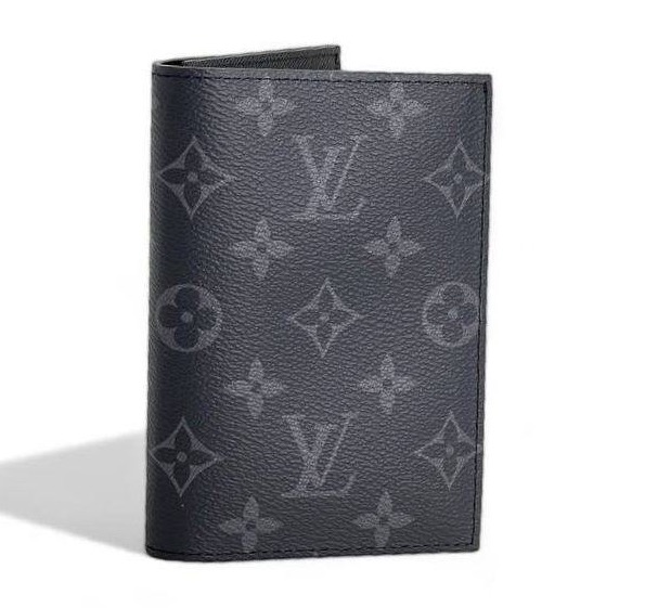 Обложка на паспорт Louis Vuitton мужской кожа черный 149885