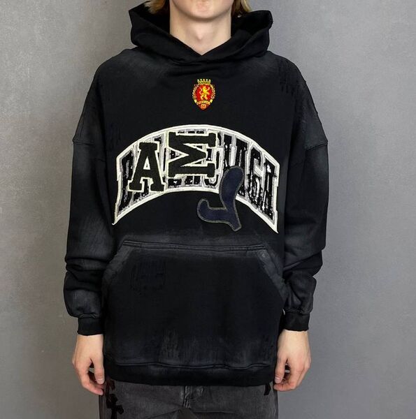 Мужское худи Balenciaga мужской черный 132178