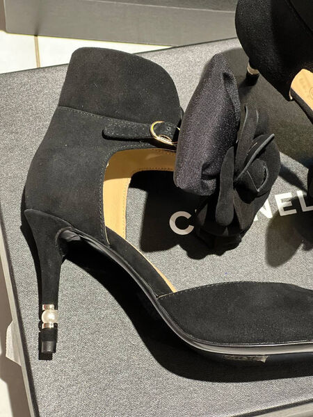 Туфли Chanel женский замша черный 139262-2