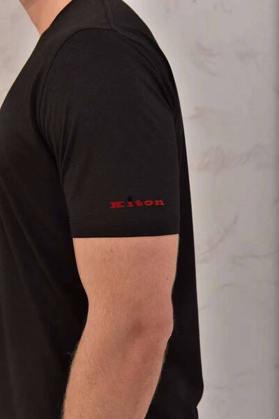 Мужская футболка Kiton мужской черный 155133-5