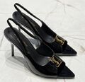 Босоножки Saint Laurent женский кожа,канва черный 174000