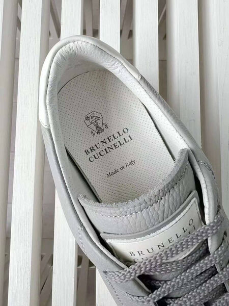 Мужские кеды Brunello Cucinelli мужской кожа графитовый 140583-8
