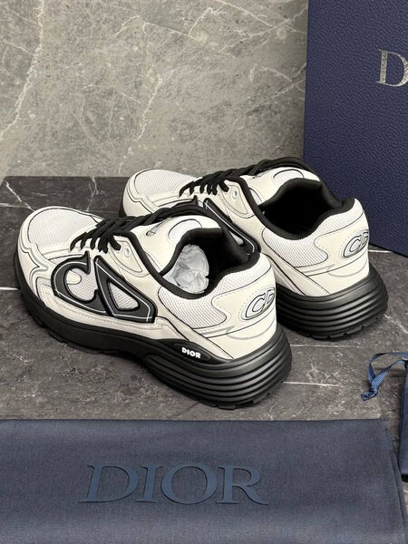 Мужские кроссовки Christian Dior мужской кожа белый 190355-4