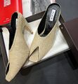 Мюли Alaïa женский текстиль бежевый 155855-1