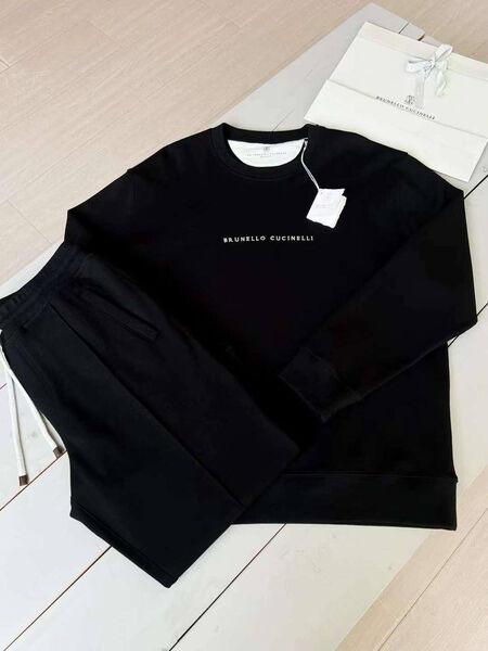 Мужской костюм Brunello Cucinelli мужской черный 160797-5
