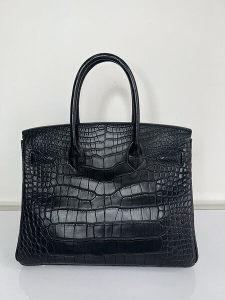 Сумка Hermès Birkin 30 женский кожа черный 140344-4