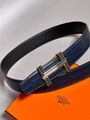 Мужской ремень Hermès мужской кожа синий 152885-2