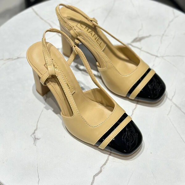 Туфли Chanel женский кожа бежевый 146116-2