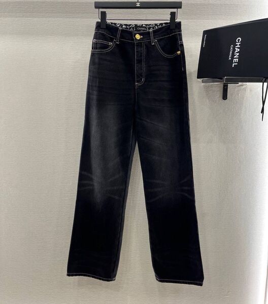 Джинсы Chanel женский джинса черный 199140