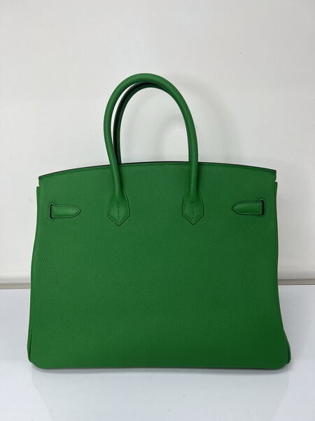 Сумка Hermès Birkin 35 женский кожа болотный 139845-3