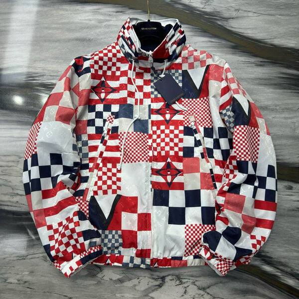 Мужская ветровка двухсторонняя Louis Vuitton мужской бордовый 164077-4